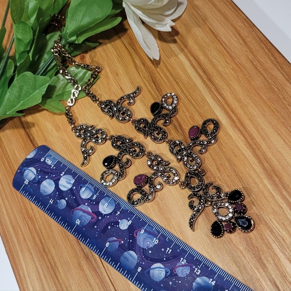 Turkish Vintage Style Jewelry Set for Women,NEW,3Pcs,Antique,WeddingHandmadeGift - Picture 14 of 16